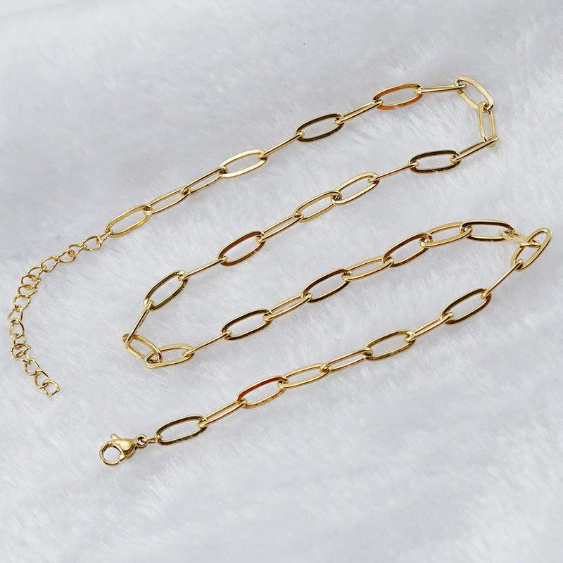 Stainless Steel Chain Gold Plated Necklace