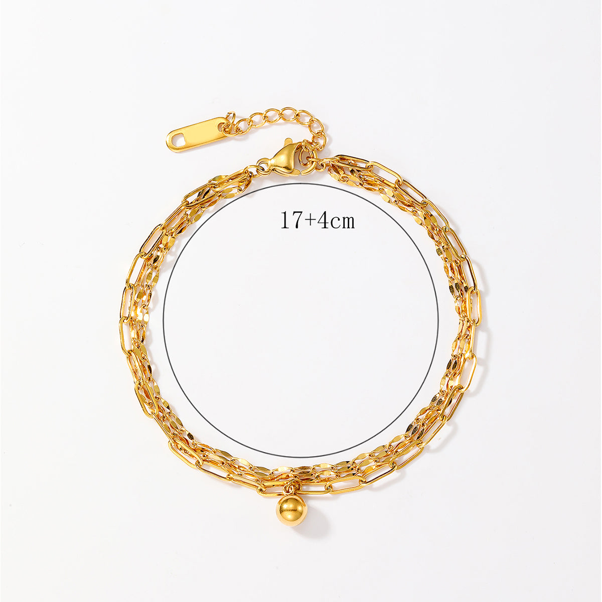 18K Gold Plated Layered Bracelet