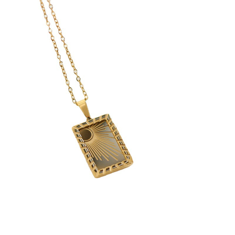 18K Gold Plated Sun Pendant Necklace