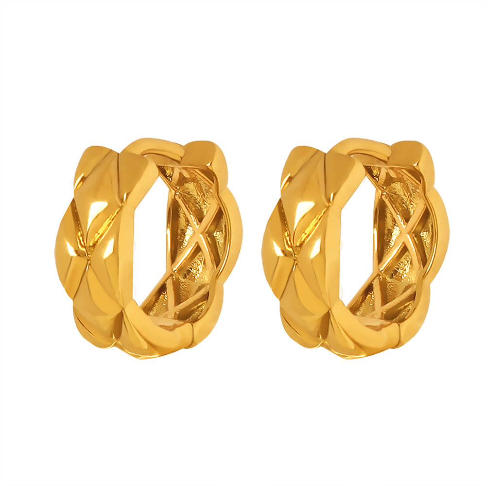18K Gold Plated Huggie Earring