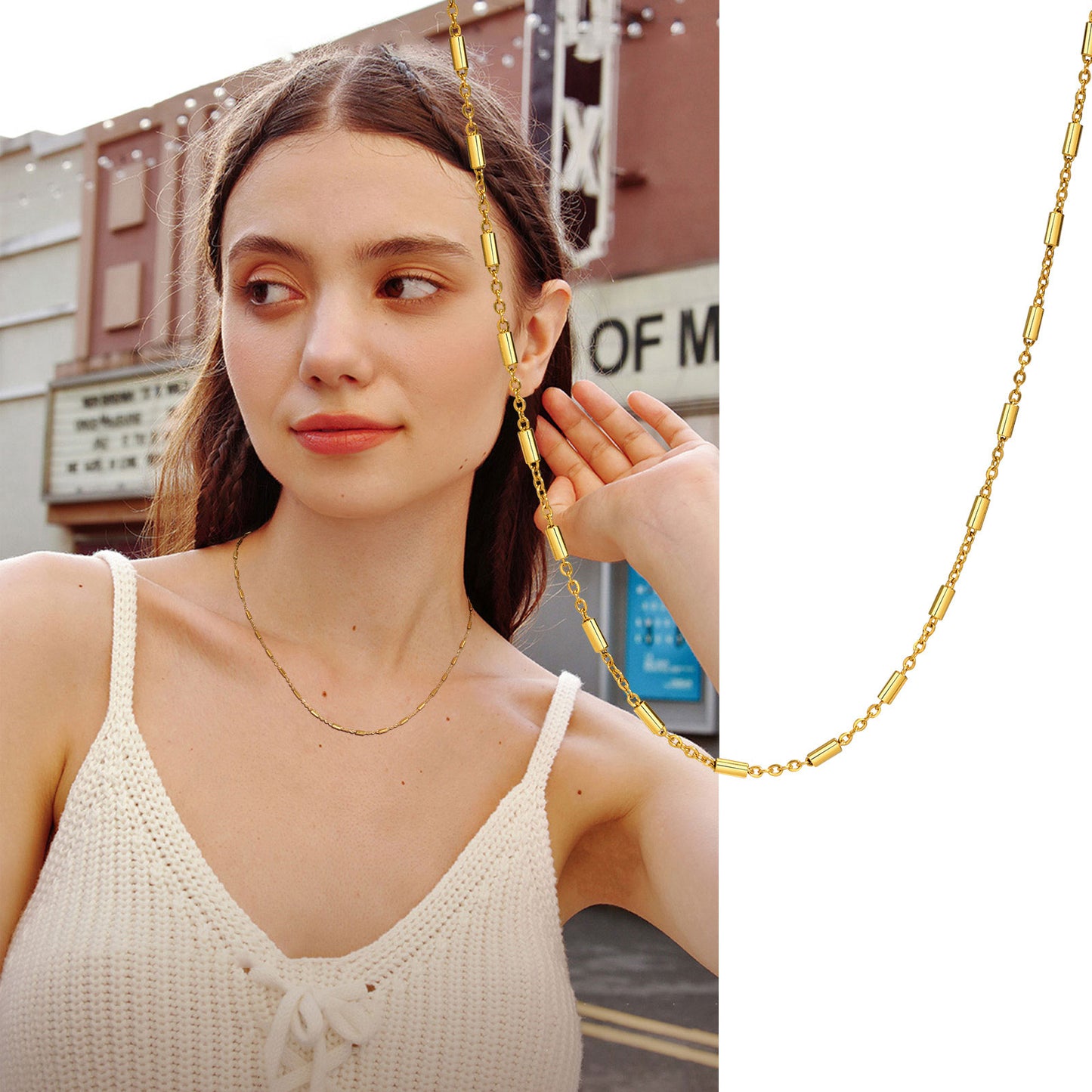 Slim Chain 18K Gold Plated Necklace