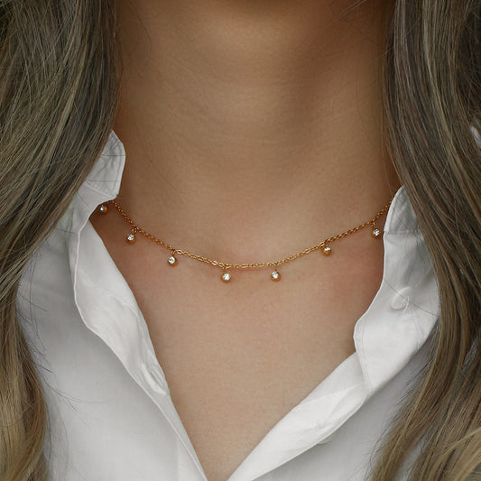 Gold Plated Water Drop Necklace