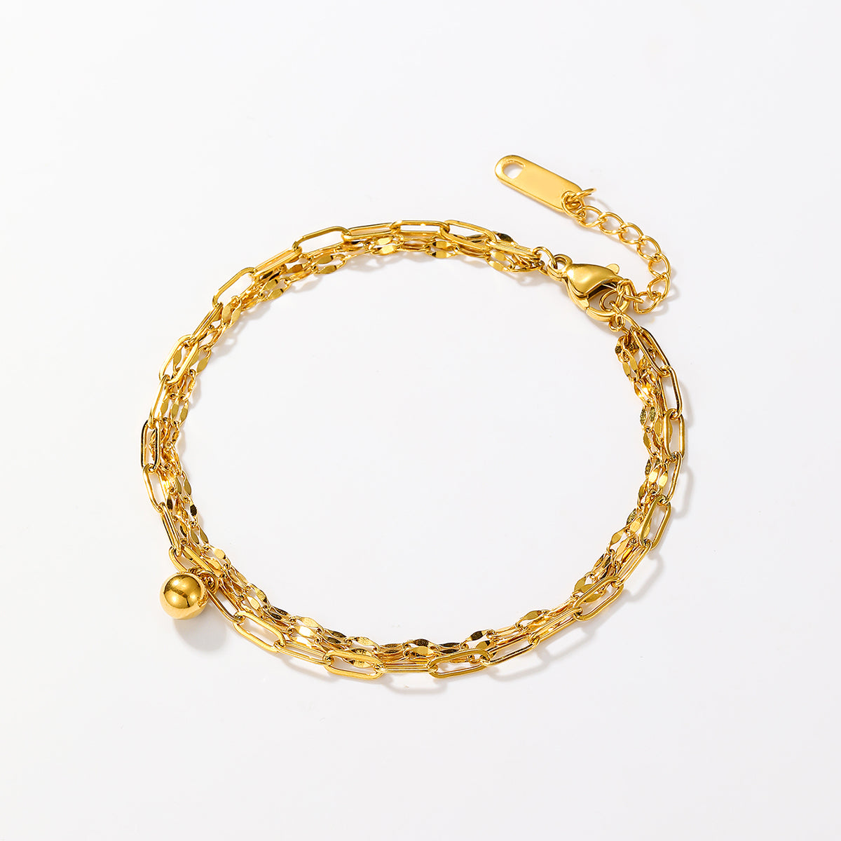 18K Gold Plated Layered Bracelet