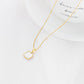 18K Gold Plated White Shell Pendant Necklace